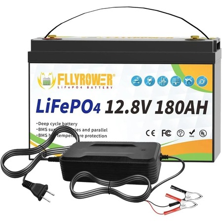 Акумулятор для ДБЖ FlyPower LiFePO4 12V 180AH BMS Зображення