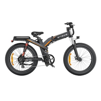 Електровелосипед фетбайк ENGWE X-24 Dual Batteries (1000 Вт; 19,2 А/год+10 А/год; 48 В), колеса 24х4", з ручкою газу, чорний (Чорний) Изображение