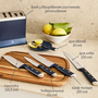Набір ножів Tefal Ever Sharp Pro з блоком самозаточування 6 предметів (K297S644) Зображення