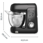Кухонна машина Tefal Bake Partner + 1100Вт, чаша-метал, корпус-пластик, насадок-9, чорний Зображення