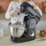 Кухонна машина Tefal Bake Partner + 1100Вт, чаша-метал, корпус-пластик, насадок-9, чорний Зображення