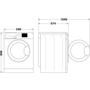 Сушильна машина Whirlpool тепловий насос, 9кг, A+++, 60см, дисплей, люк чорний, білий Зображення