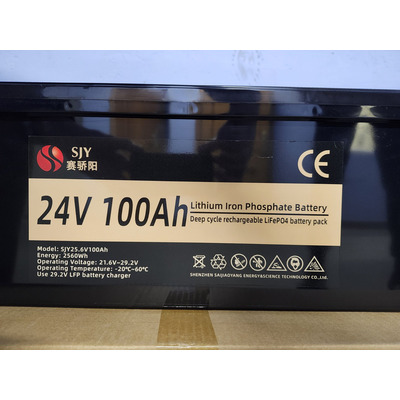 Аккумулятор SJY LiFePO4 24V/100AH (2400W*h) Зображення