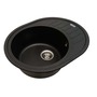 Кухонна мийка граніт VENTOLUX MONICA (BLACK MATT QUARTZ) 620x500x220 Изображение