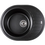 Кухонна мийка граніт VENTOLUX Monica Black Quartz (610x495x210) Изображение