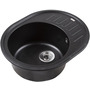 Кухонна мийка граніт VENTOLUX Monica Black Quartz (610x495x210) Изображение