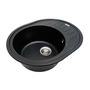 Кухонна мийка граніт VENTOLUX Monica Black Quartz Изображение