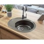 Кухонна мийка граніт VENTOLUX Monica Gray Quartz Изображение