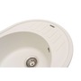 Кухонна мийка граніт VENTOLUX Monica White Quartz Изображение