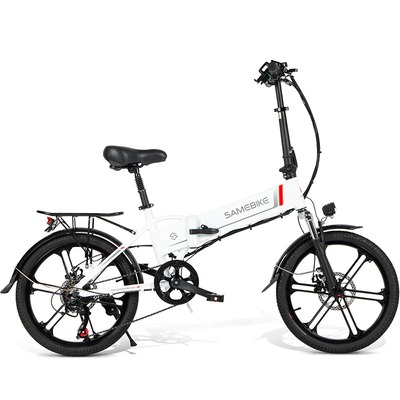 Електровелосипед SAMEBIKE 20LVXD30-II (350 Вт; 10 А/год; 48 В), колеса 20", з ручкою газу, білий Изображение