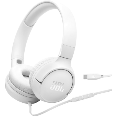 Навушники JBL Tune 520C USB-C White (JBLT520CWHT) Изображение