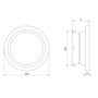 Диффузор металлический Europlast DMK100A, вытяжной, Ø100mm, антрацит Изображение