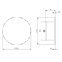 Дифузор пластмасовий Europlast A6 LDP125, Ø125mm, универсальный, белый Изображение