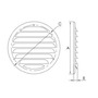 Решітка металева, Europlast MR200 (Ø200mm), біла Зображення