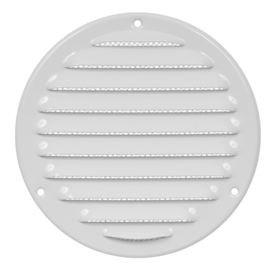 Решітка металева, Europlast MR125 Ø125mm, біла Зображення