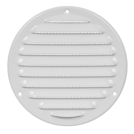 Решітка металева, Europlast MR125 Ø125mm, біла Зображення