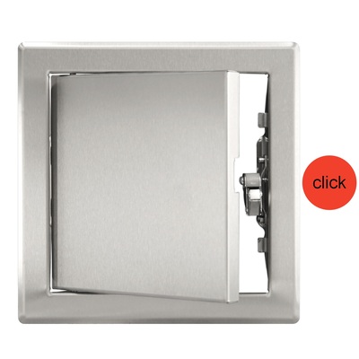 Ревізійний люк для внутрішніх робіт металевий, Europlast RLMP1515i (150x150mm) CLICK, нержавіюча сталь Зображення
