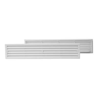 Пластмасова дверна решітка EUROPLAST VR459 (450x92mm) біла Зображення