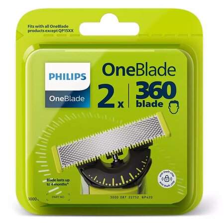 Змінне лезо Philips QP420/50 OneBlade 2 шт (6832952) Изображение