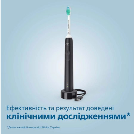 Зубна електрощітка Philips HX3673/14 Sonicare Black (7025030) Изображение