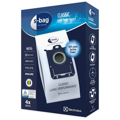Мішки для пилососу Electrolux E 201S S-bag Classic LongPerformance 4штх3.5 синт (6435243) Зображення