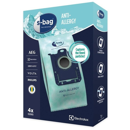 Мішки для пилососу Electrolux E 206S S-bag Hygiene Anti-Allergy 4 штх3.5 л синт (6435247) Изображение