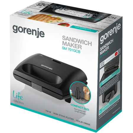 Бутербродниця Gorenje SM 701 GCB (SW-2027) (6485809) Зображення