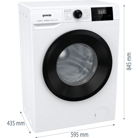 Пральна машина автоматична Gorenje W3NGPI72SBS/UA (7087421) Изображение