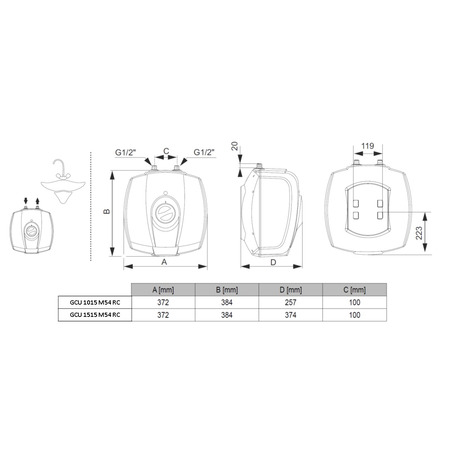 Водонагрівач Tesy GCU 1515 M54 RC (6803258) Изображение