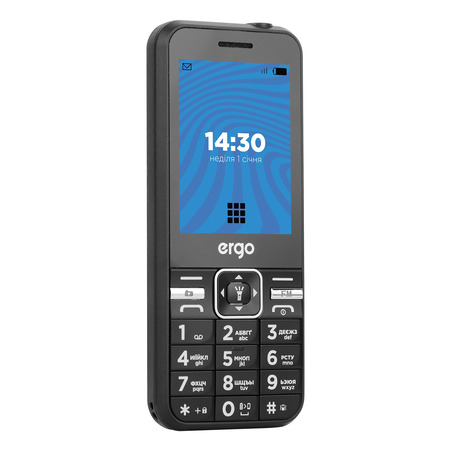 Мобільний телефон ERGO E281 Dual Sim Black (6653749) Зображення