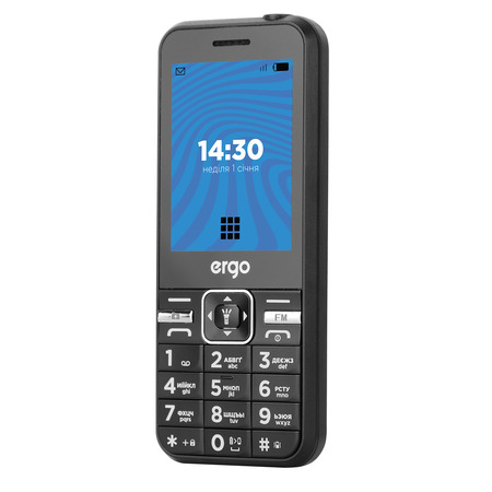 Мобільний телефон ERGO E281 Dual Sim Black (6653749) Зображення