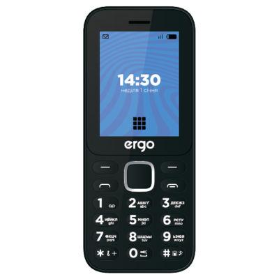 Мобільний телефон ERGO E241 Dual Sim Black (6716239) Изображение