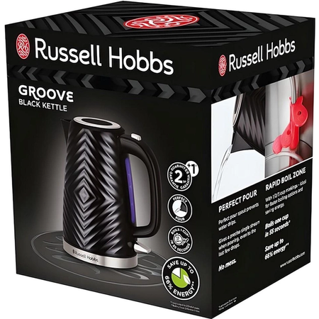 Електрочайник Russell Hobbs 26380-70 Groove Black (6893228) Изображение