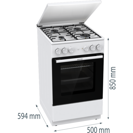 Комбінована плита Gorenje GK5A22WH (7076252) Изображение