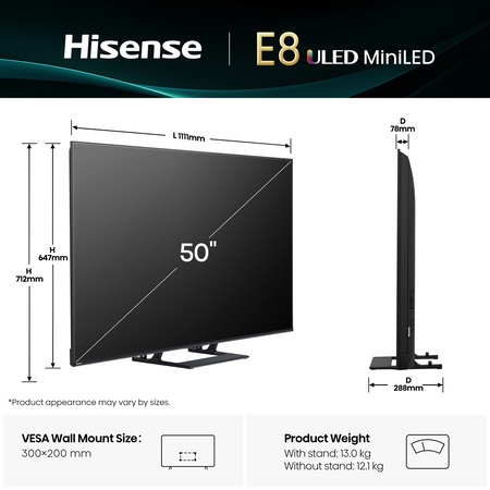 LED-телевізор Hisense 50E8Q  (7134216) Изображение
