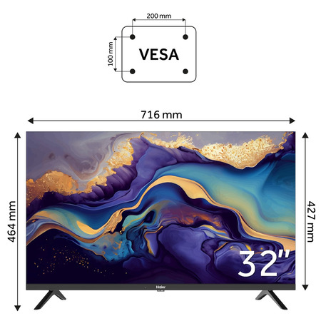 LED-телевізор Haier H32K801G  (7006305) Зображення