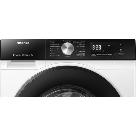 Пральна машина автоматична Hisense WF3S7021BW/UA (7087429) Изображение