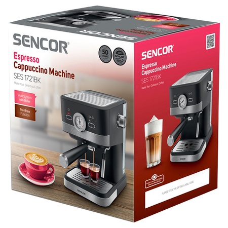 Кавоварка еспресо Sencor SES 1721BK (6931336) Изображение