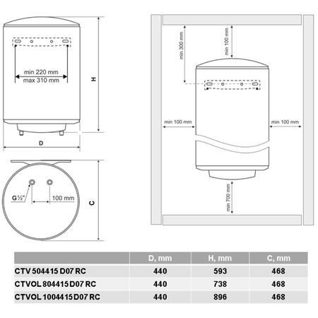 Водонагрівач Tesy SimpatEco CTVOL 804415 D07 TRC  (7267142) Изображение