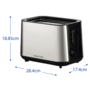 Тостер Russell Hobbs 27390-56 Heaton Brushed 2Slice Toaster (7030835) Изображение