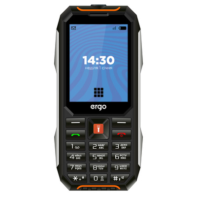 Мобільний телефон ERGO E283 Dual Sim Black orange (7199690) Зображення