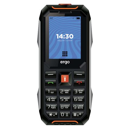 Мобільний телефон ERGO E182 Dual Sim Black orange (7216419) Зображення