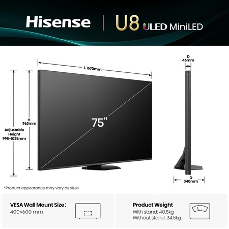 LED-телевізор Hisense 75U8Q  (7134196) Изображение