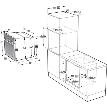 Електрична духова шафа Gorenje BPSA 6747 DGWI (6949363) Зображення