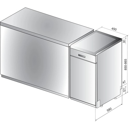 Посудомийна машина Hotpoint Ariston HSFO 3T235 WC X (6521276) Зображення
