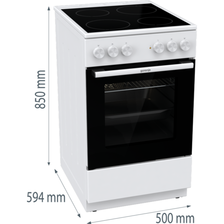 Електрична плита Gorenje GEC5A41WG (6862942) Изображение