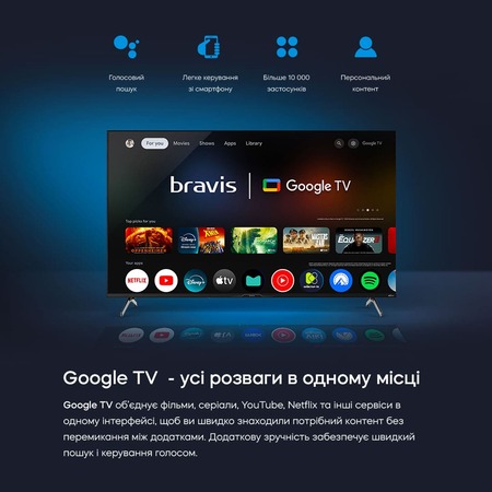 LED-телевізор Bravis 50L7000Q  (7228517) Зображення
