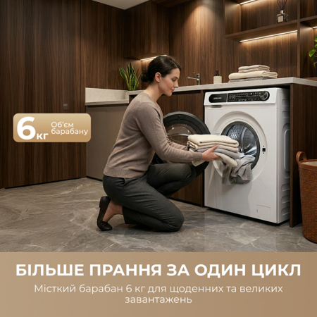 Пральна машина автоматична Dreame S6 (DWF06S30CA)  (7273255) Зображення