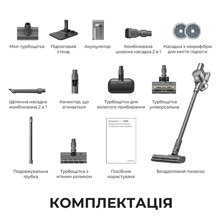 Акумуляторний пилосос Dreame R20 Aqua (7110171) Зображення