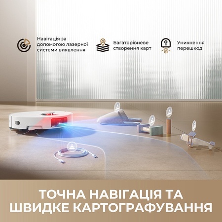 Робот-пилосос Dreame D20 Pro Plus White  (7179994) Зображення